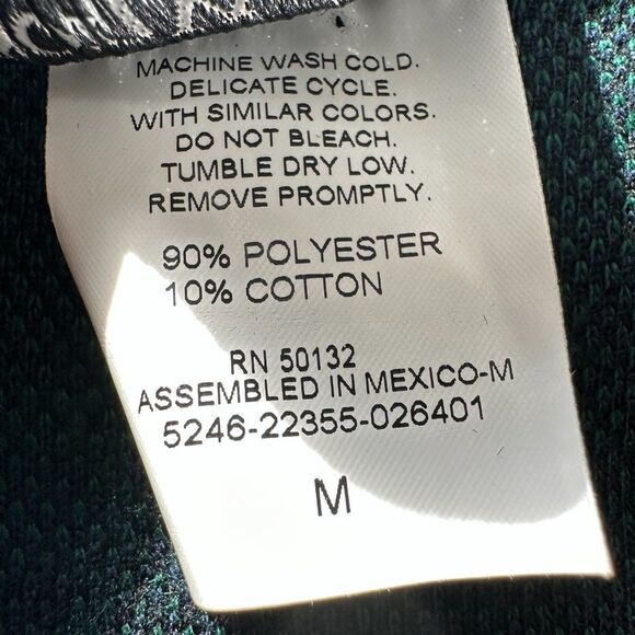 Vintage Tartan Plaid Sweater Blazer Jacket Size M Blue Green Statement Button - Picture 7 of 7